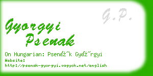 gyorgyi psenak business card